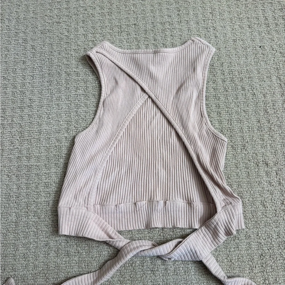 Morning Mist Ribbed Tank Top - Picture 3 of 3